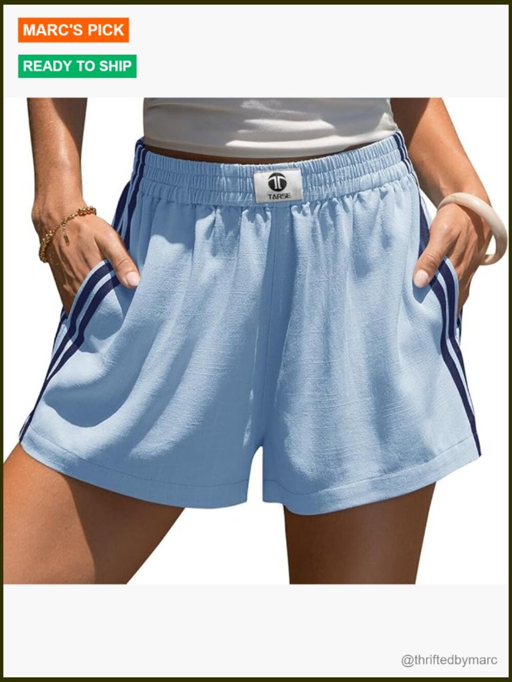 Linen Lounge Shorts With Pockets Elastic Waist Loose Fit Summer Sleepwear